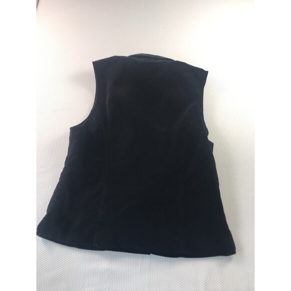 Black Velvet Double Breasted Gold Button Vest Women’s Size 10 - Picture 7 of 10